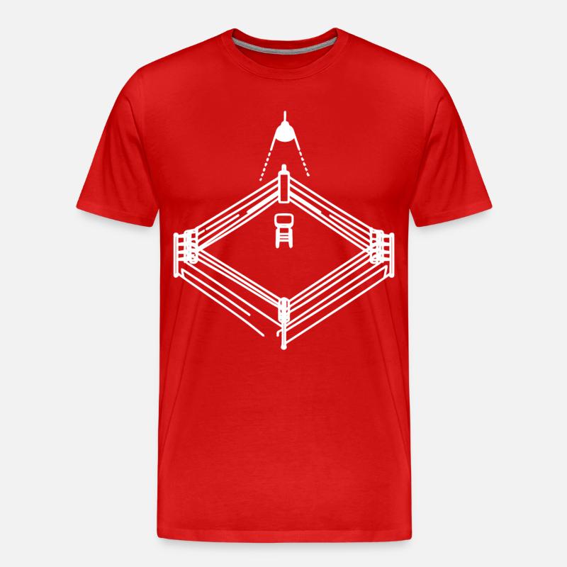 Dessin de ring de boxe - T-shirt bio Premium Homme - rouge