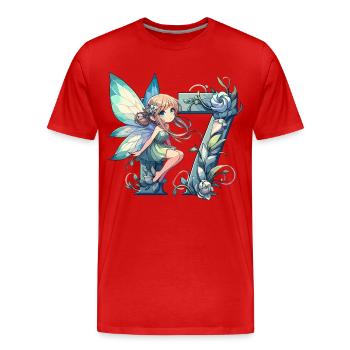 17 ans fée elfe mignon cadeau d’anniversaire - T-shirt bio Premium Homme - rouge - Devant - Damien (186cm)