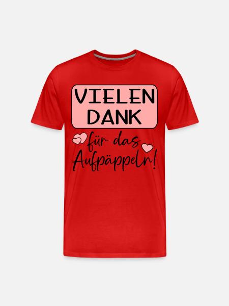 GUTE BESSERUNG - AUFPÄPPELN - Männer Premium Bio T-Shirt - Rot