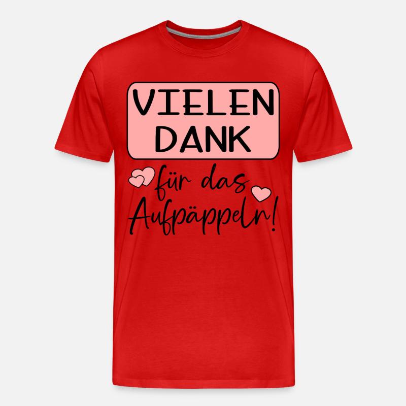 GUTE BESSERUNG - AUFPÄPPELN - Männer Premium Bio T-Shirt - Rot