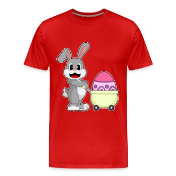 Achats de Pâques Bunny - T-shirt bio Premium Homme - rouge - Devant - Damien (186cm)