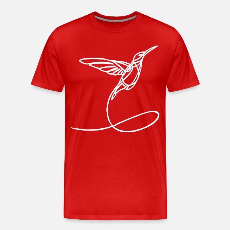 Seltsamer weißer Vogel - Männer Premium Bio T-Shirt - Rot