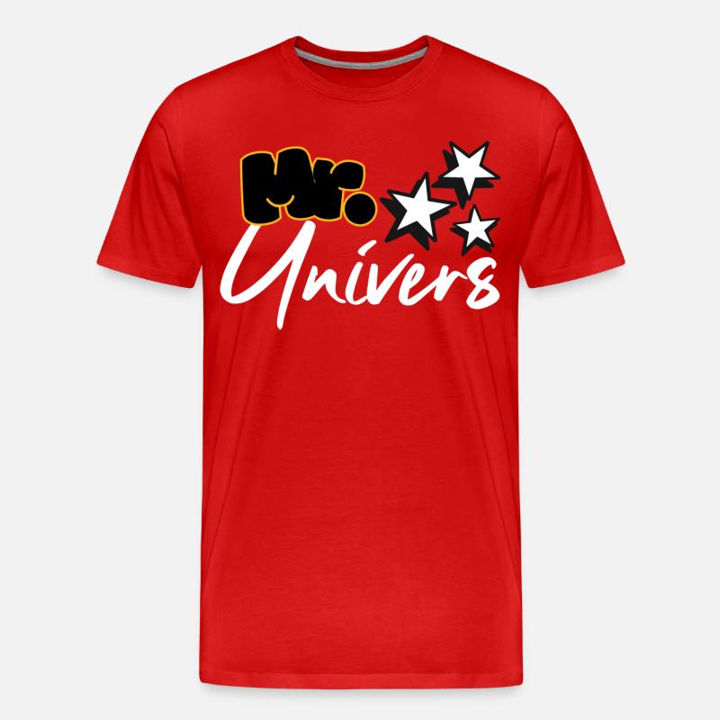 Mr. Universum - Männer Premium Bio T-Shirt - Rot