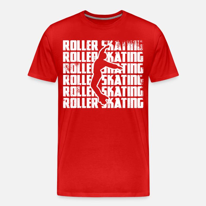 Rollkunstlauf - Männer Premium Bio T-Shirt - Rot