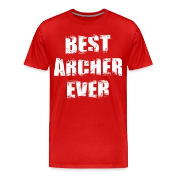 Meilleur archer - T-shirt bio Premium Homme - rouge - Devant - Damien (186cm)