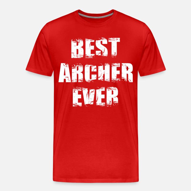 Bester Bogenschütze - Männer Premium Bio T-Shirt - Rot