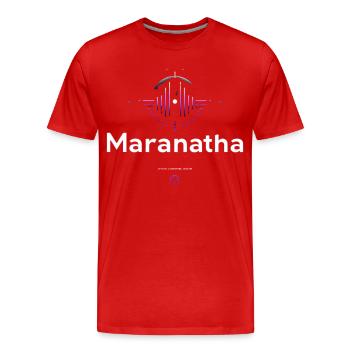 Maranatha Worship Wave - Men's Premium Organic T-Shirt - red - Front - Damien (186cm)