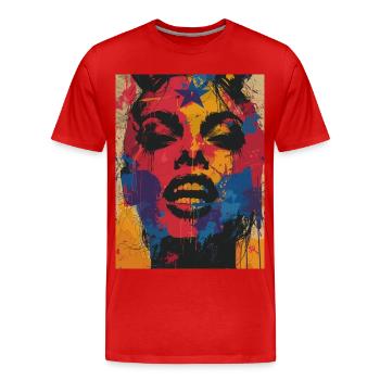 The Female Devil - Pentagramm - Männer Premium Bio T-Shirt - Rot - Vorne - Damien (186cm)