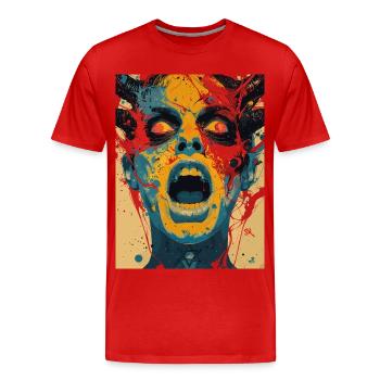 The Female Devil - Männer Premium Bio T-Shirt - Rot - Vorne - Damien (186cm)