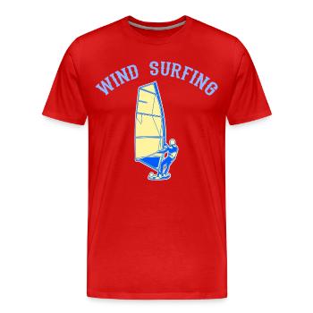 Planche à voile - T-shirt bio Premium Homme - rouge - Devant - Damien (186cm)