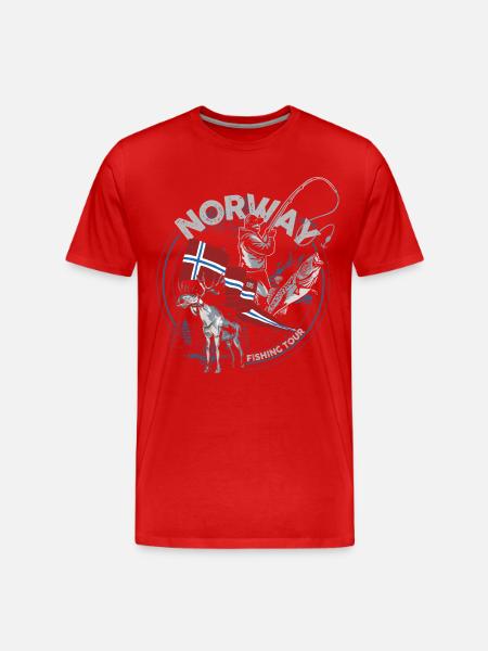 NORWAY FISHING TOUR - Moose Edition - Men's Premium Organic T-Shirt - red