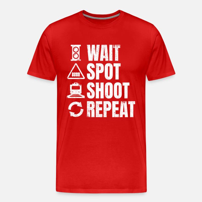 Trainspotter Zeitplan - Männer Premium Bio T-Shirt - Rot