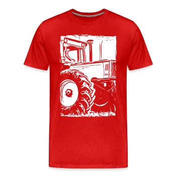 Traktor MB-trac Abdruck - Männer Premium Bio T-Shirt - Rot - Vorne - Damien (186cm)