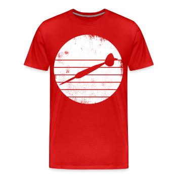 Dartpfeil Skizze - Männer Premium Bio T-Shirt - Rot - Vorne - Damien (186cm)