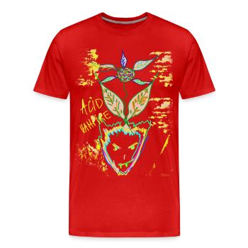 Vampire acide - T-shirt bio Premium Homme - rouge - Devant - Damien (186cm)