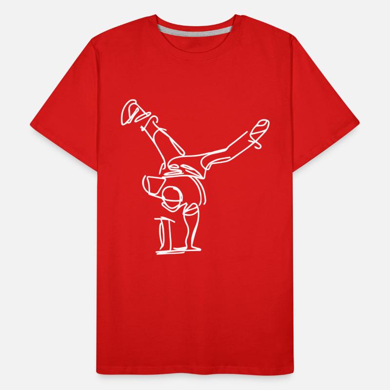 Breakdancer Drawing Men's Premium Organic T-Shirt