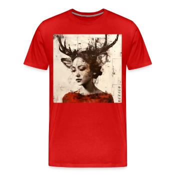 Rêverie - T-shirt bio Premium Homme - rouge - Devant - Damien (186cm)