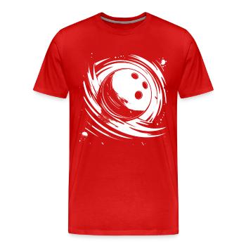 Bowling - Männer Premium Bio T-Shirt - Rot - Vorne - Damien (186cm)