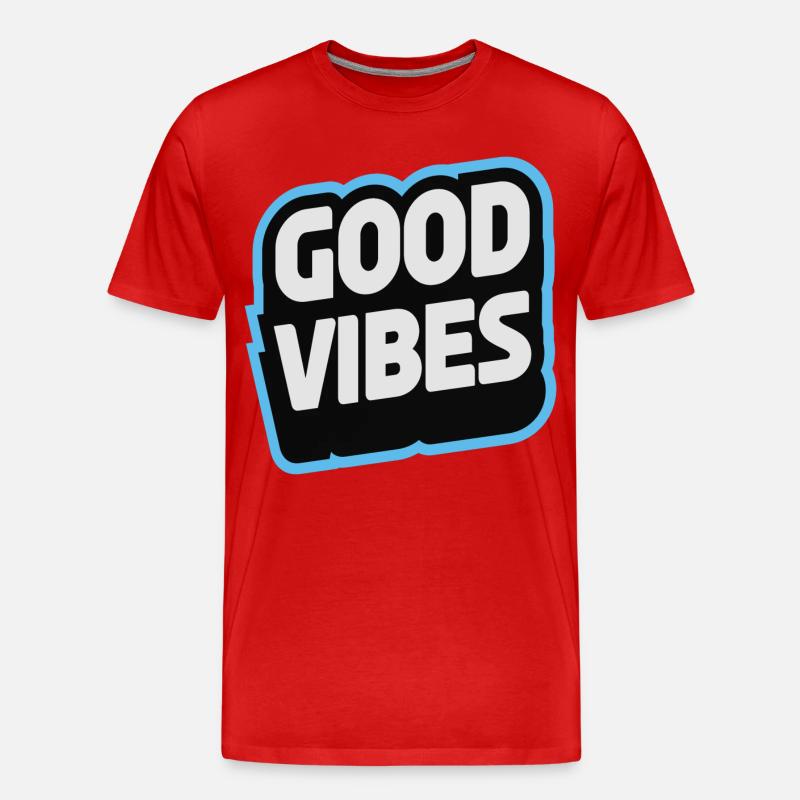 Gute Laune Statement typografisch - Männer Premium Bio T-Shirt - Rot