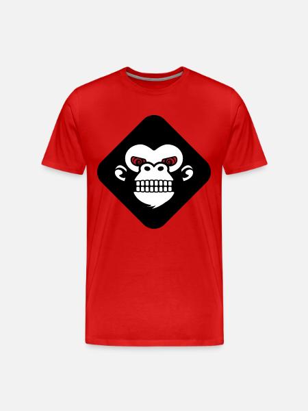 Gorilla teeth logo - Men's Premium Organic T-Shirt - red