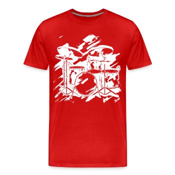 Percussion - T-shirt bio Premium Homme - rouge - Devant - Damien (186cm)