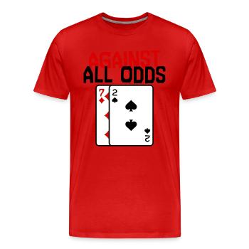 Casino Statement Jeu de cartes de poker Jeux d’argent - T-shirt bio Premium Homme - rouge - Devant - Damien (186cm)