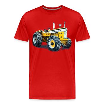 Minneapolis Tractor G1000 - Men's Premium Organic T-Shirt - red - Front - Damien (186cm)