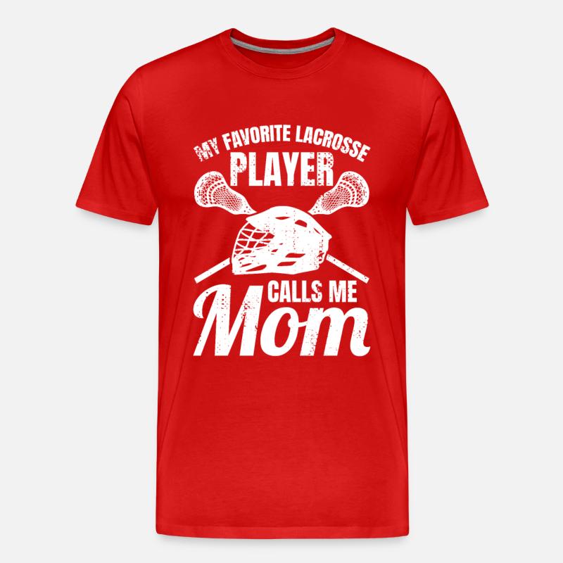 Lacrosse Mama - Männer Premium Bio T-Shirt - Rot