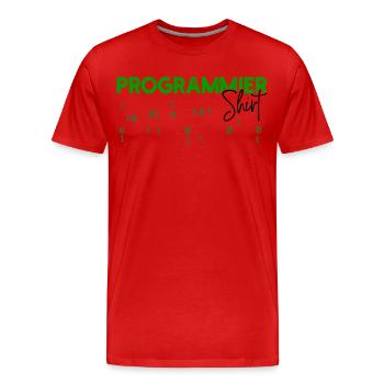 Programmeur Développeur Code Statement Scripting - T-shirt bio Premium Homme - rouge - Devant - Damien (186cm)