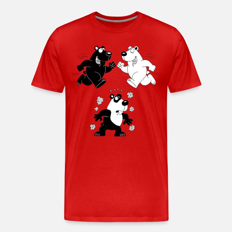Die Geburt des Pandas - Männer Premium Bio T-Shirt - Rot