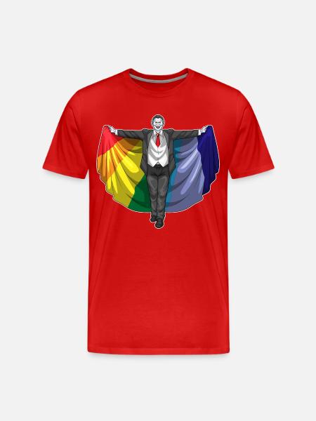 Vampire Halloween Rainbow - Men's Premium Organic T-Shirt - red