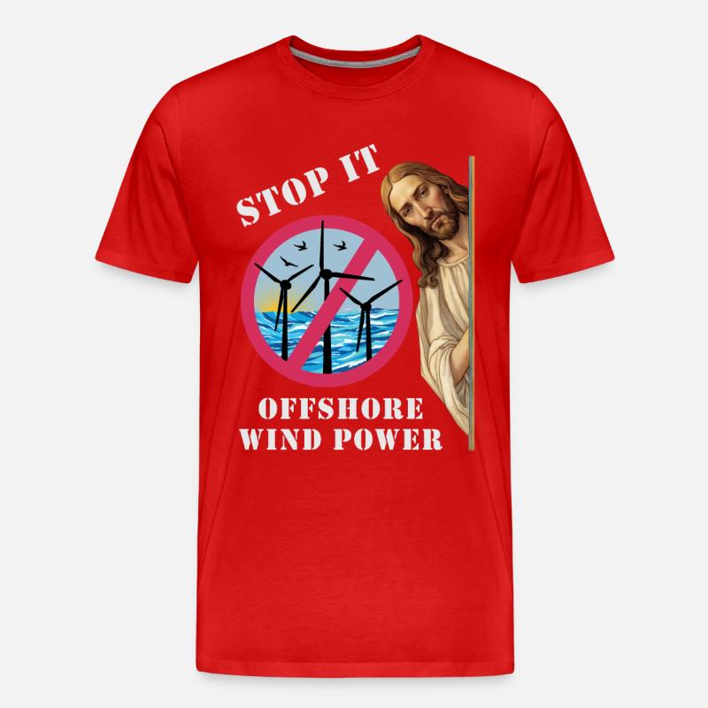 Offshore Windkraft Stopp - Männer Premium Bio T-Shirt - undefined