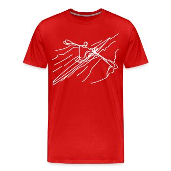 Rameur - T-shirt bio Premium Homme - rouge - Devant - Damien (186cm)