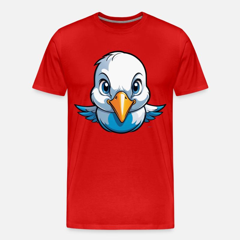 Kleines Täubchen Flieger-Ass - Männer Premium Bio T-Shirt - Rot
