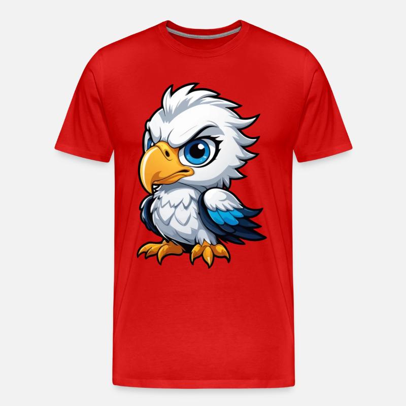 Cheeky Eagle Chick - Männer Premium Bio T-Shirt - Rot