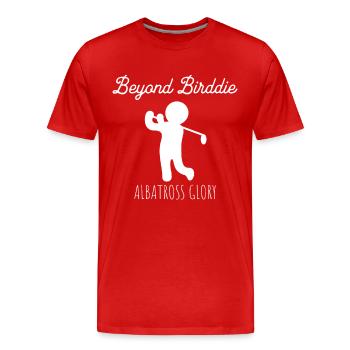 Albatross Golf Männer lustige Golfer Sprüche Mann - Männer Premium Bio T-Shirt - Rot - Vorne - Damien (186cm)