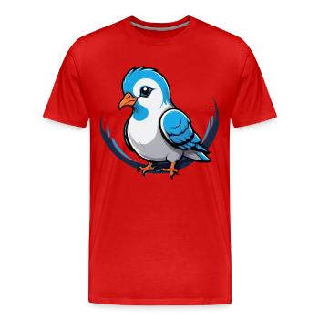 Little Dove Charm - Männer Premium Bio T-Shirt - Rot - Vorne - Damien (186cm)
