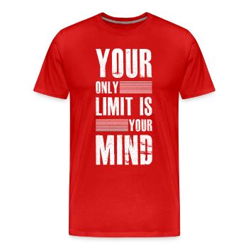 Succès Motivation et Succès cadeau slogan - T-shirt bio Premium Homme - rouge - Devant - Damien (186cm)