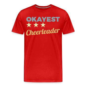 Average cheerleader - Men's Premium Organic T-Shirt - red - Front - Damien (186cm)