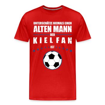 Aufsteiger 2024 Kiel Aufsteiger Shirt - Männer Premium Bio T-Shirt - Rot - Vorne - Damien (186cm)