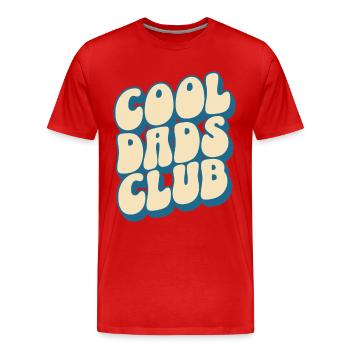 Cool Dads Club Papa Vater Vatertag - Männer Premium Bio T-Shirt - Rot - Vorne - Damien (186cm)