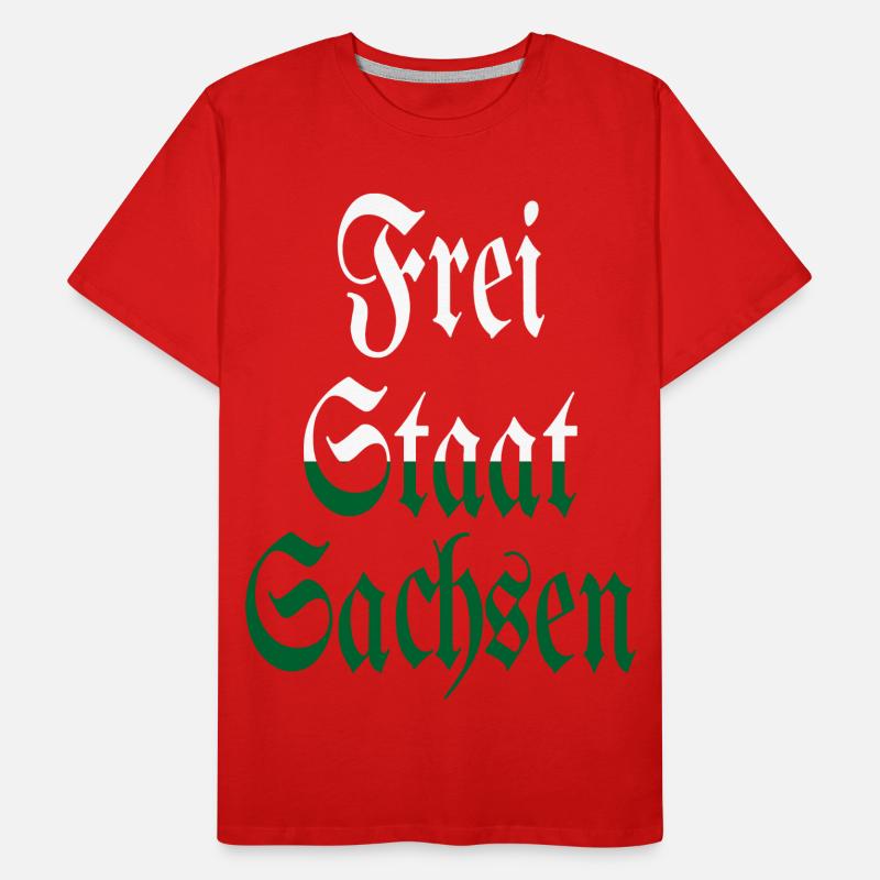 Land libre de Saxe blanc vert maison T-shirt bio Premium Homme