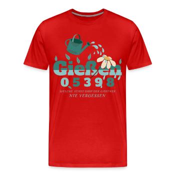 Giessen, Hesse - T-shirt bio Premium Homme - rouge - Devant - Damien (186cm)
