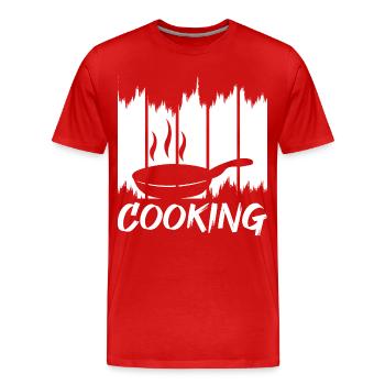 Cuisine amusante - T-shirt bio Premium Homme - rouge - Devant - Damien (186cm)