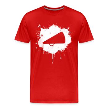 Santé mégaphone - T-shirt bio Premium Homme - rouge - Devant - Damien (186cm)