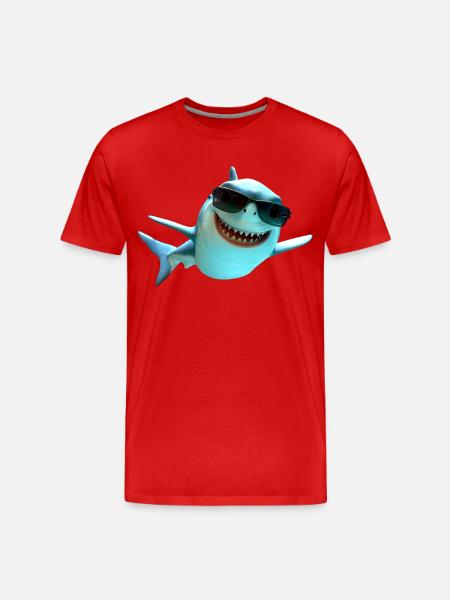 Shark Shark Tiger Shark Gray Shark Sharks Great White Shark - Men's Premium Organic T-Shirt - red