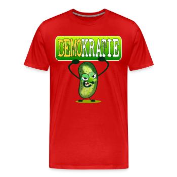 Demokratie Demo - Gewürzgurken - Männer Premium Bio T-Shirt - Rot - Vorne - Damien (186cm)