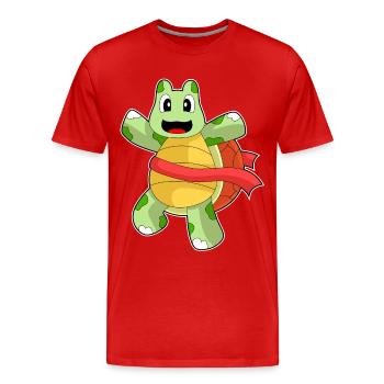 Turtle Jogger Jogging Sport - T-shirt bio Premium Homme - rouge - Devant - Damien (186cm)