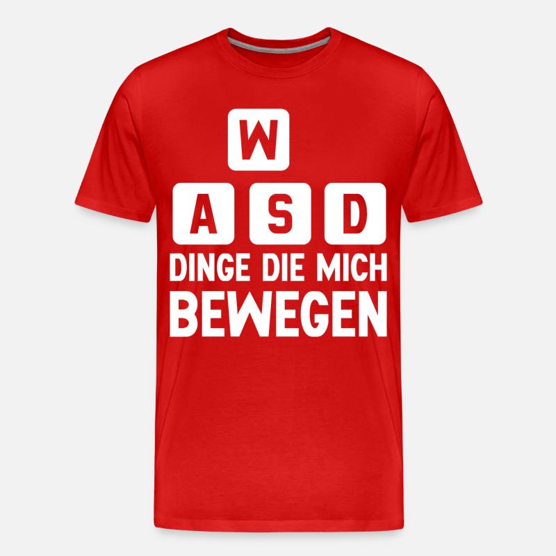 WASD - Dinge die mich bewegen - Männer Premium Bio T-Shirt - Rot