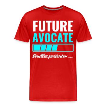 future lawyer - Men's Premium Organic T-Shirt - red - Front - Damien (186cm)